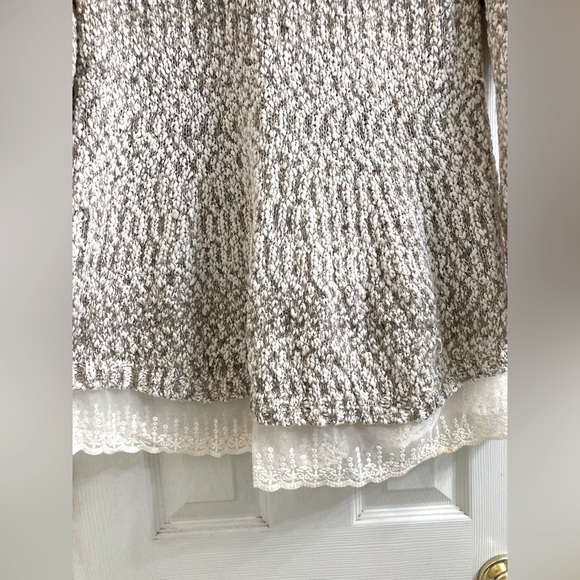 Mirumi Women’s Marled Knit Lace Hem Sweater  Size M. NWOT - Picture 3 of 8